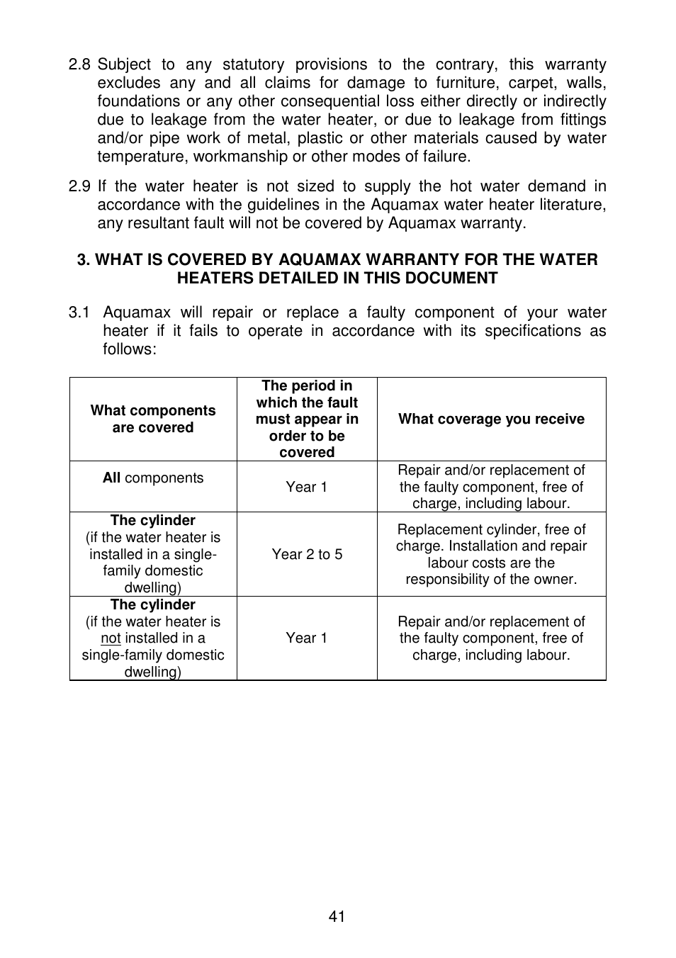 AquaMAX G270VE Series User Manual | Page 42 / 44