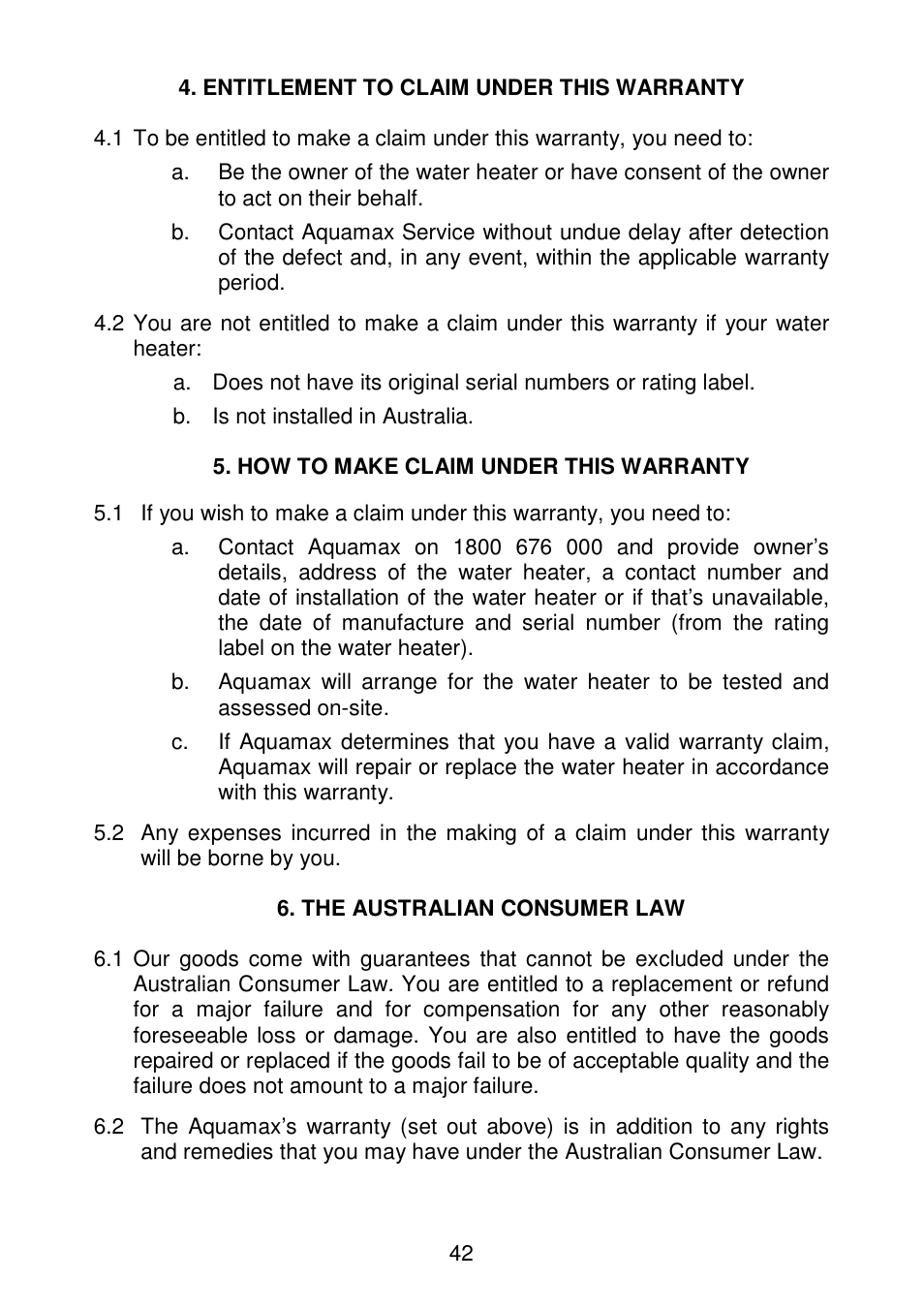 AquaMAX G270VE Series User Manual | Page 43 / 44