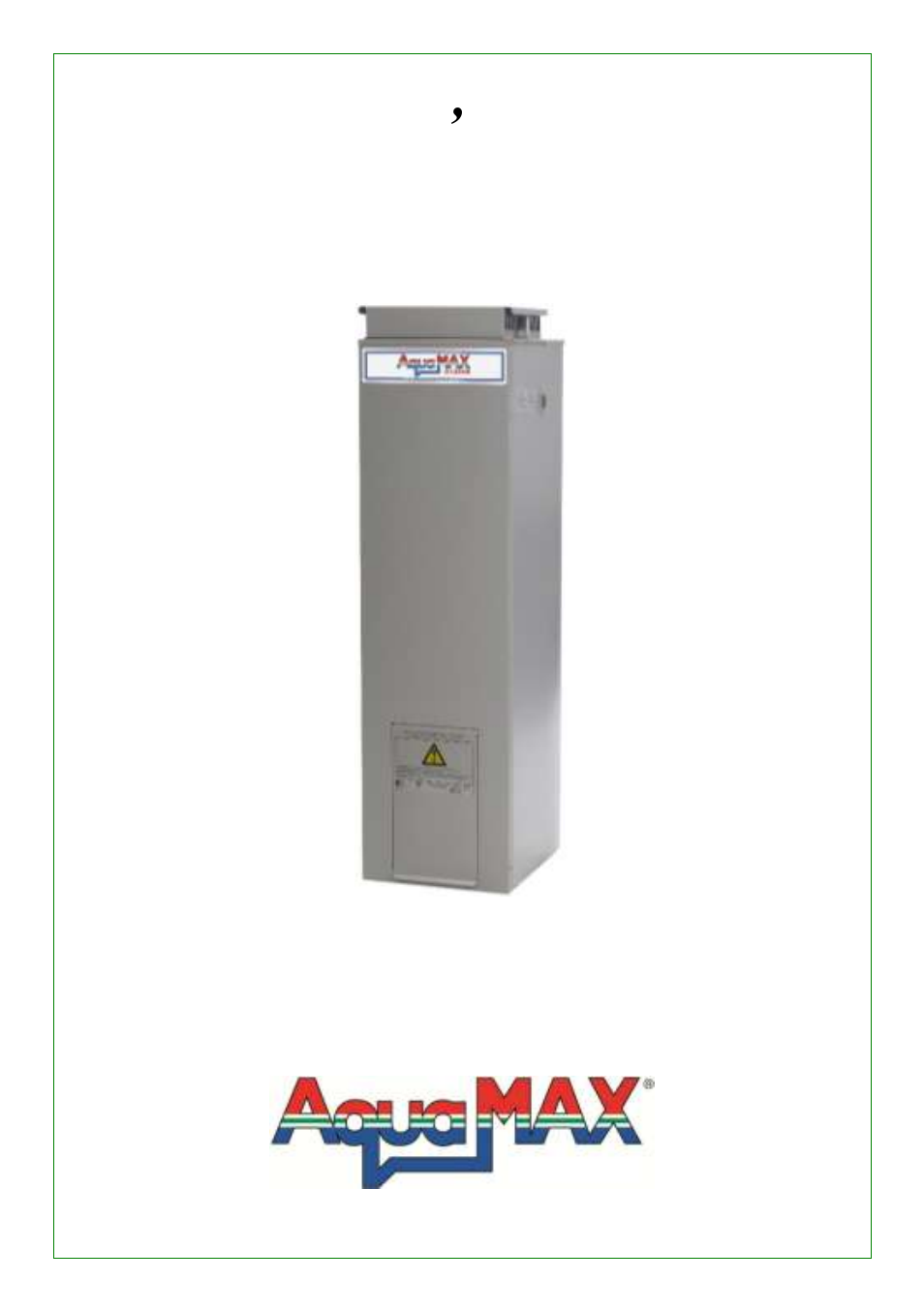 AquaMAX G135VE User Manual | 40 pages