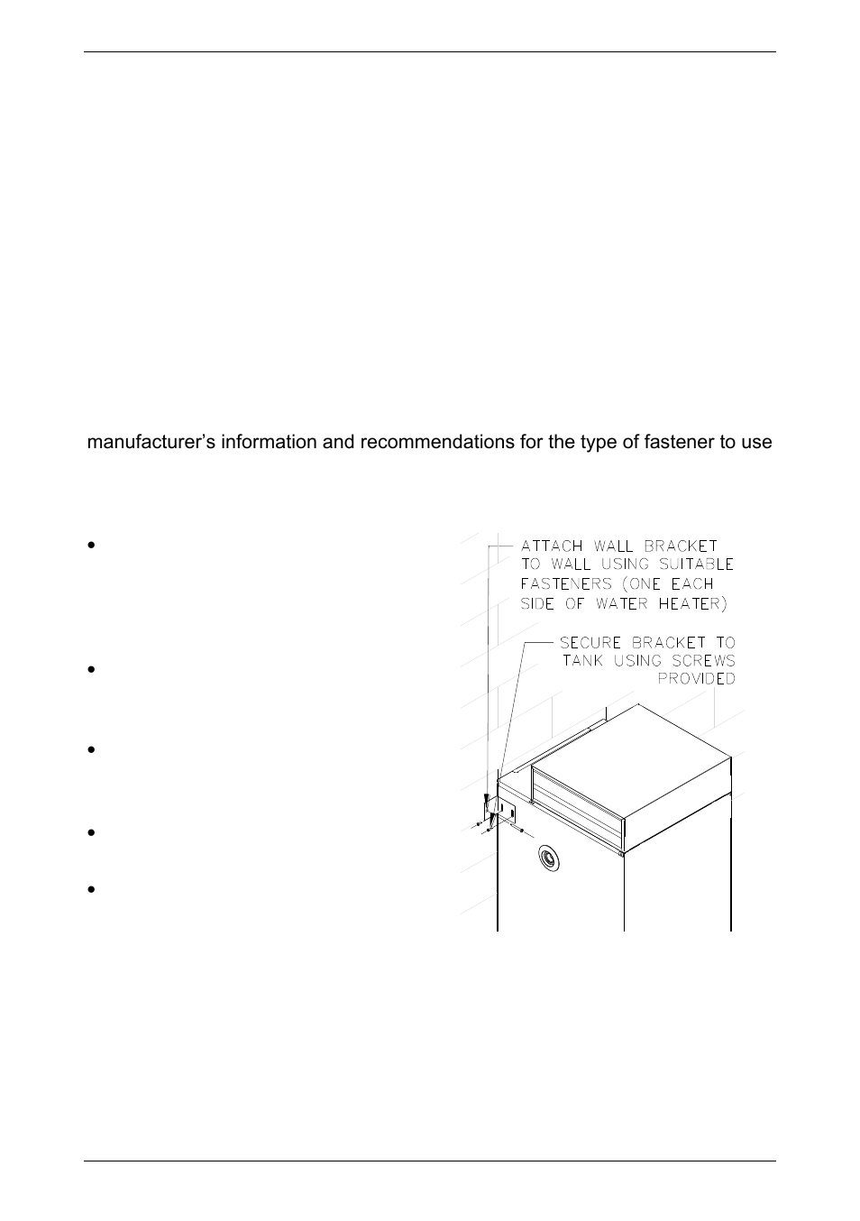 Tank water supply, Wall brackets | AquaMAX G135VE User Manual | Page 23 / 40