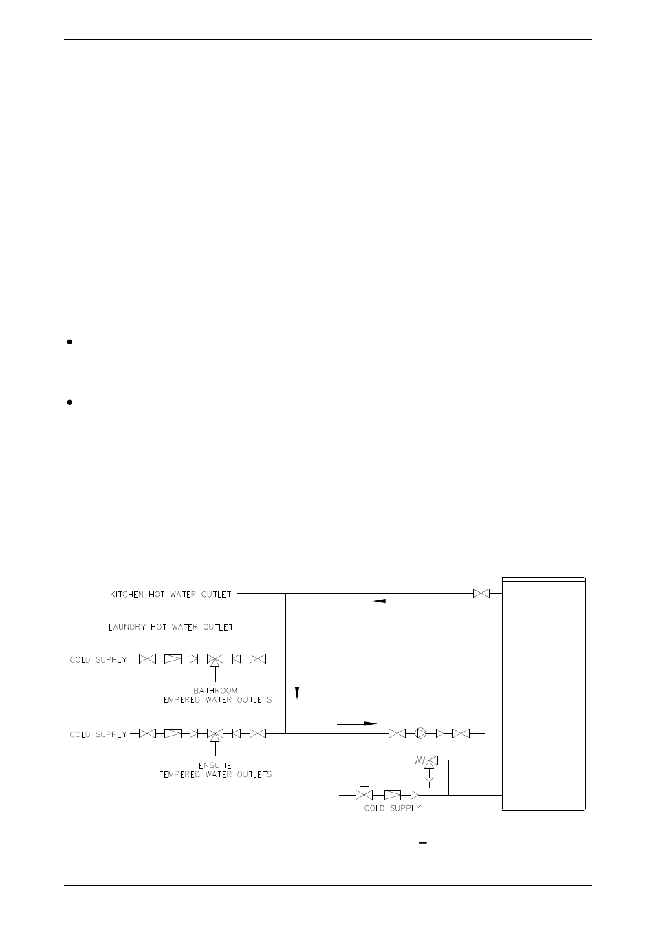 Circulated hot water flow and return system, Temperature limiting device | AquaMAX G135VE User Manual | Page 25 / 40