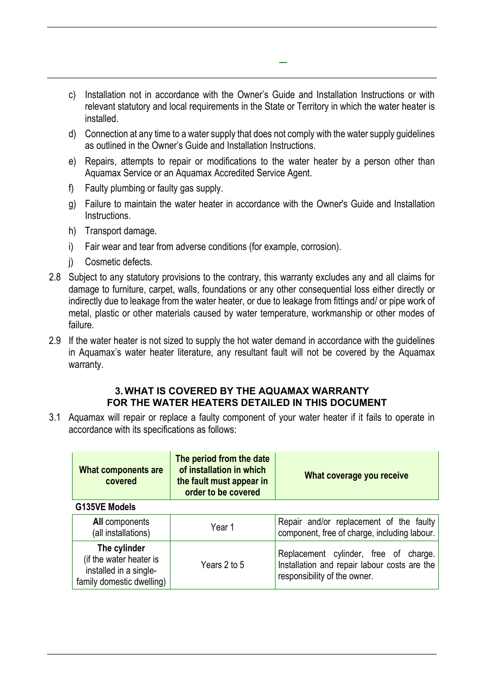 AquaMAX G135VE User Manual | Page 39 / 40