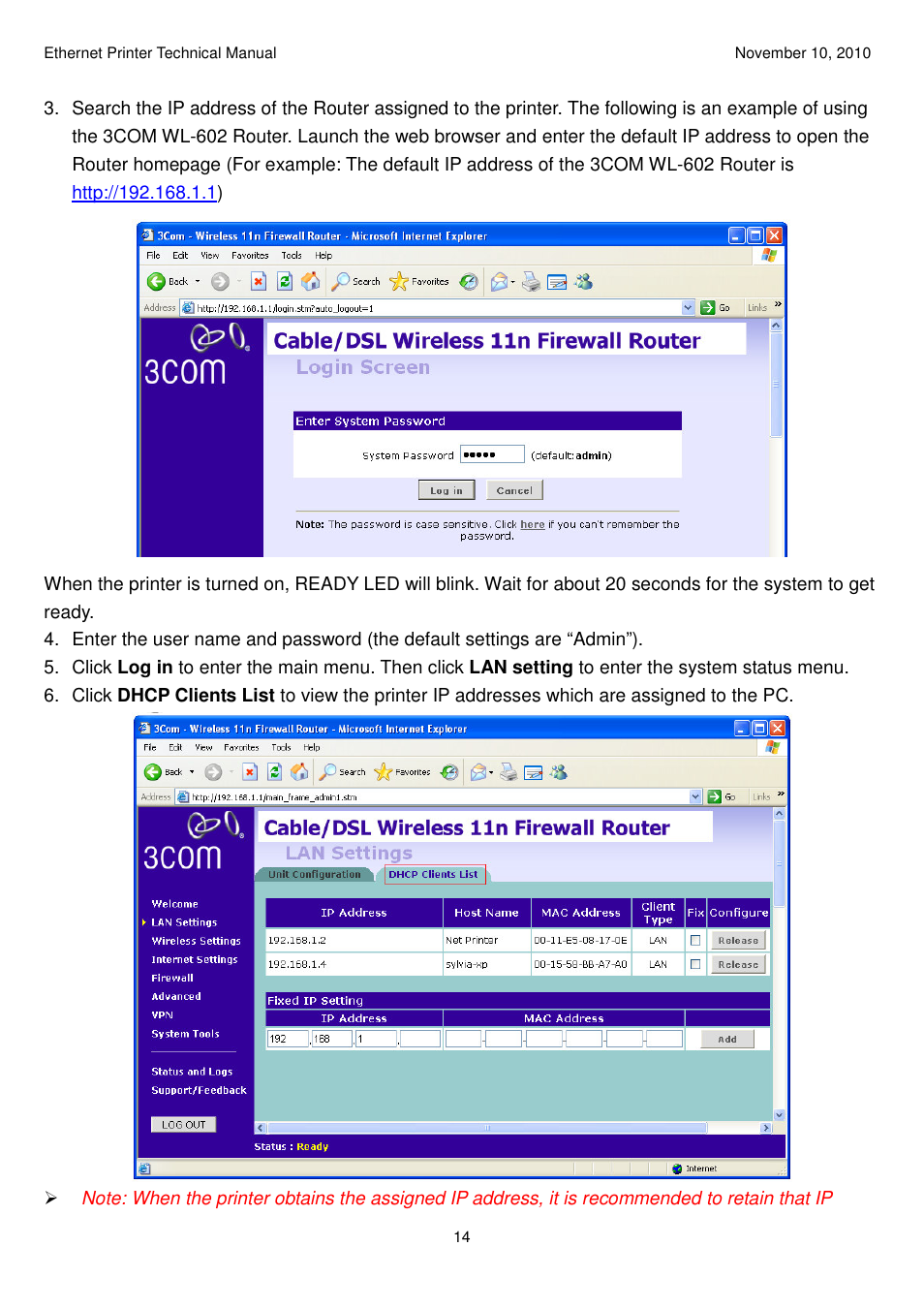 Argox Ethernet printer User Manual | Page 14 / 51