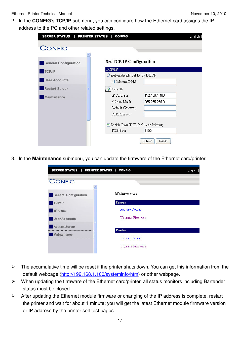 Argox Ethernet printer User Manual | Page 17 / 51