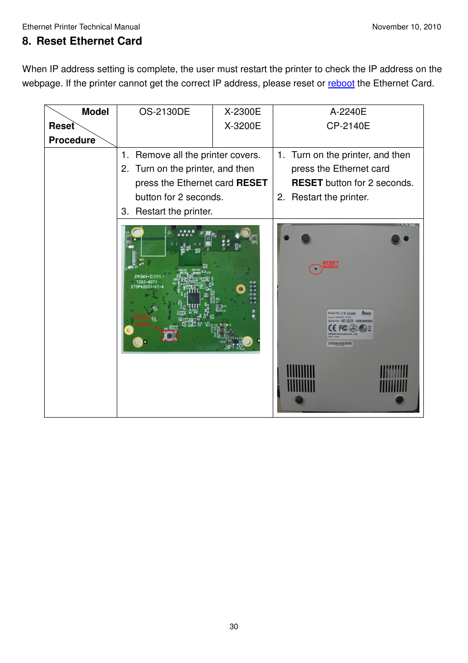 Argox Ethernet printer User Manual | Page 30 / 51