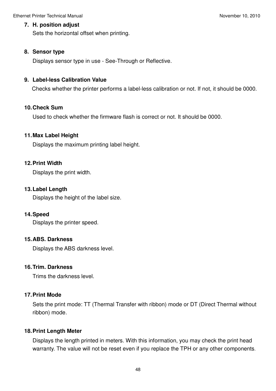 Argox Ethernet printer User Manual | Page 48 / 51