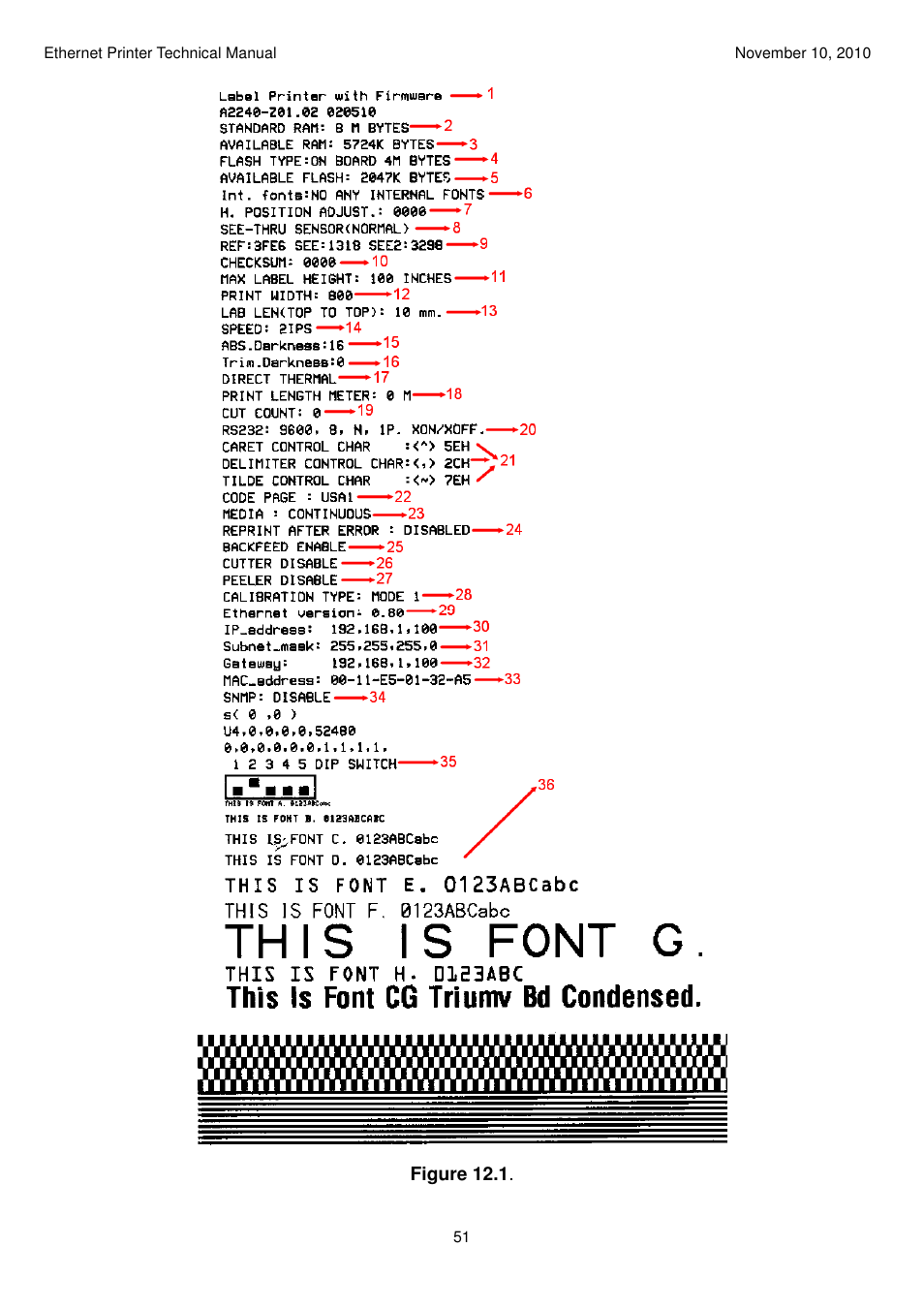 Argox Ethernet printer User Manual | Page 51 / 51