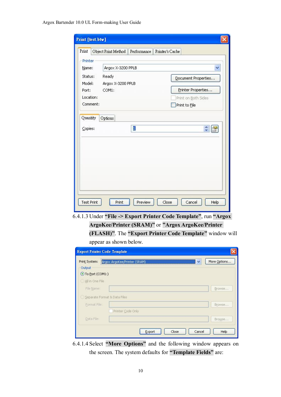 Argox Bartender UL Form-making User Manual | Page 10 / 30