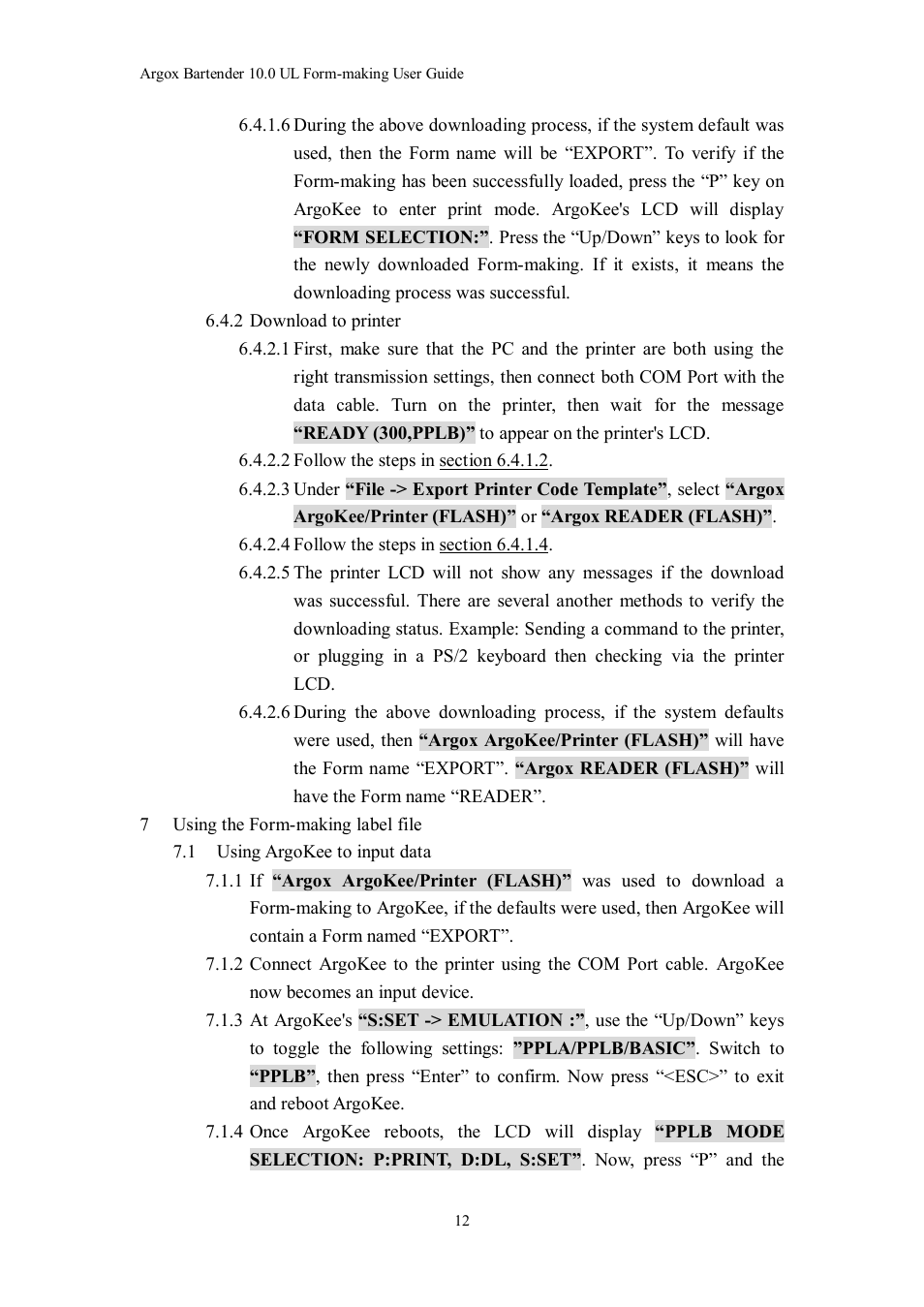 Argox Bartender UL Form-making User Manual | Page 12 / 30