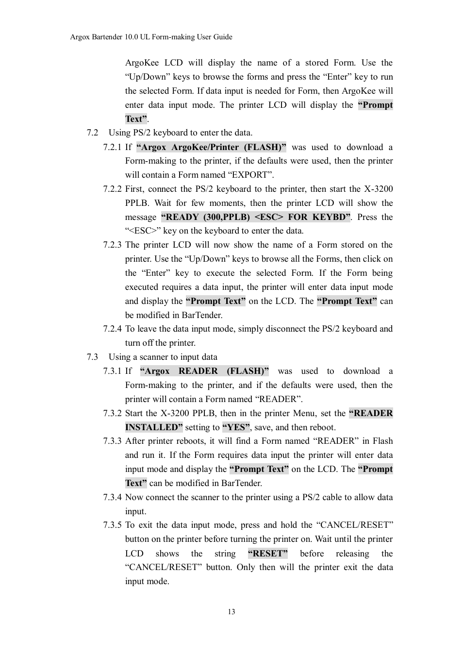 Argox Bartender UL Form-making User Manual | Page 13 / 30