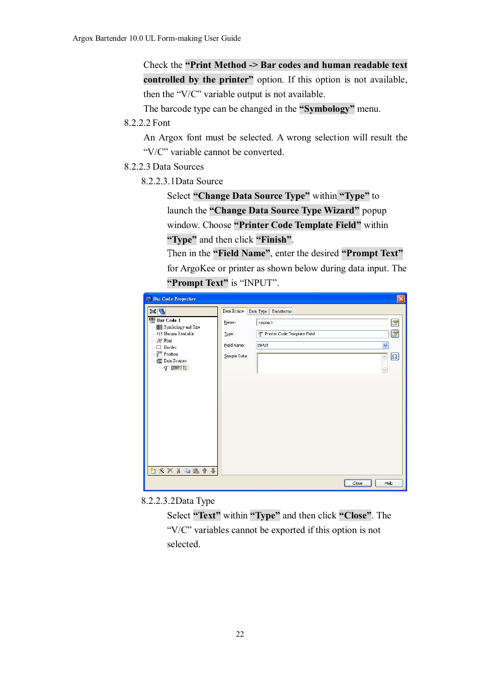 Argox Bartender UL Form-making User Manual | Page 22 / 30