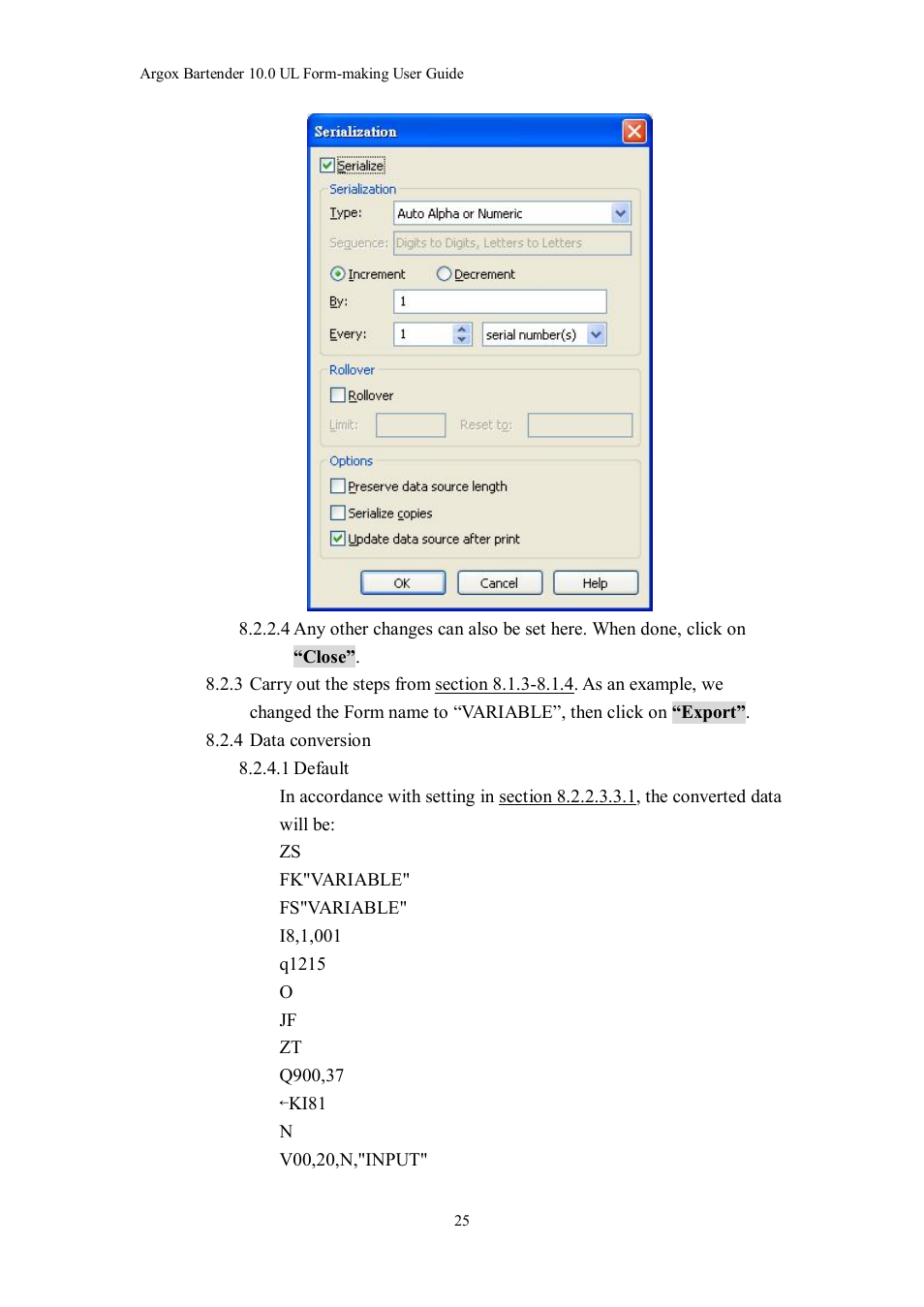 Argox Bartender UL Form-making User Manual | Page 25 / 30