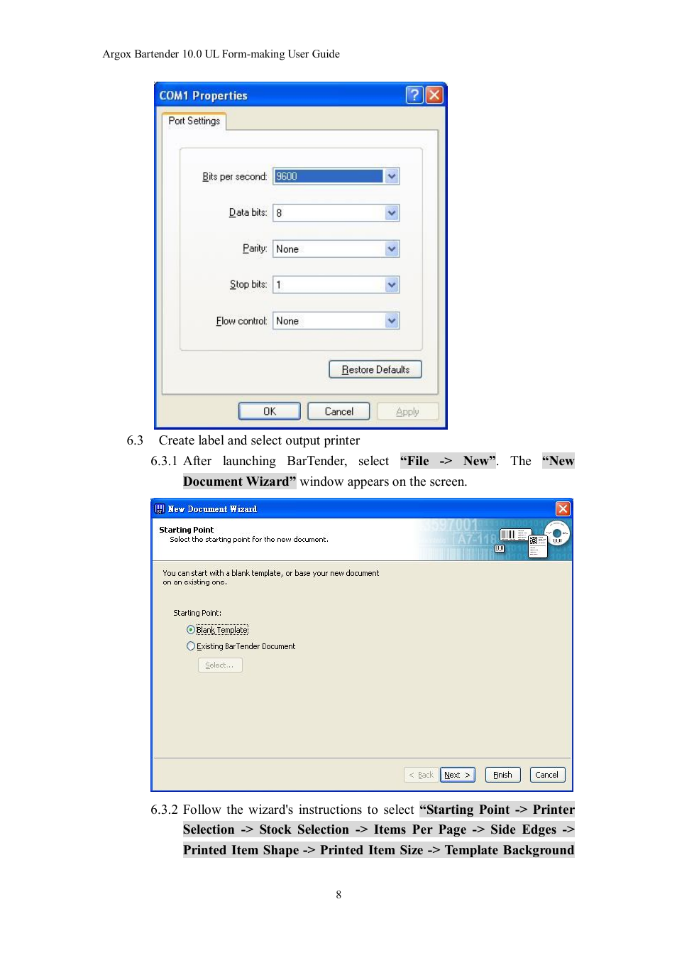 Argox Bartender UL Form-making User Manual | Page 8 / 30