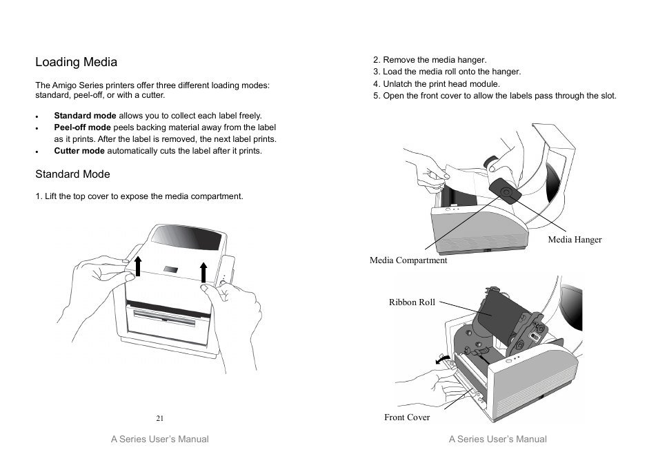 Loading media | Argox A Series User Manual | Page 11 / 47