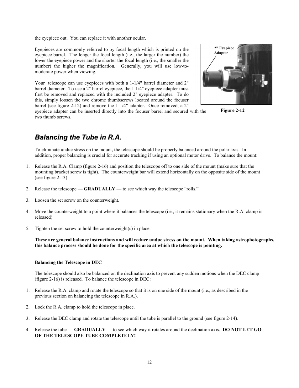 Celestron Advanced Series C8-N User Manual | Page 12 / 71