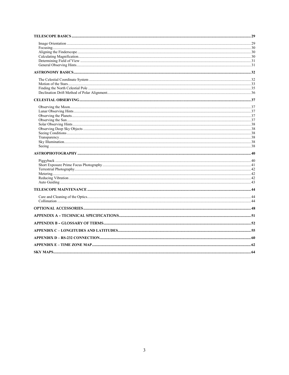 Celestron Advanced Series C8-N User Manual | Page 3 / 71