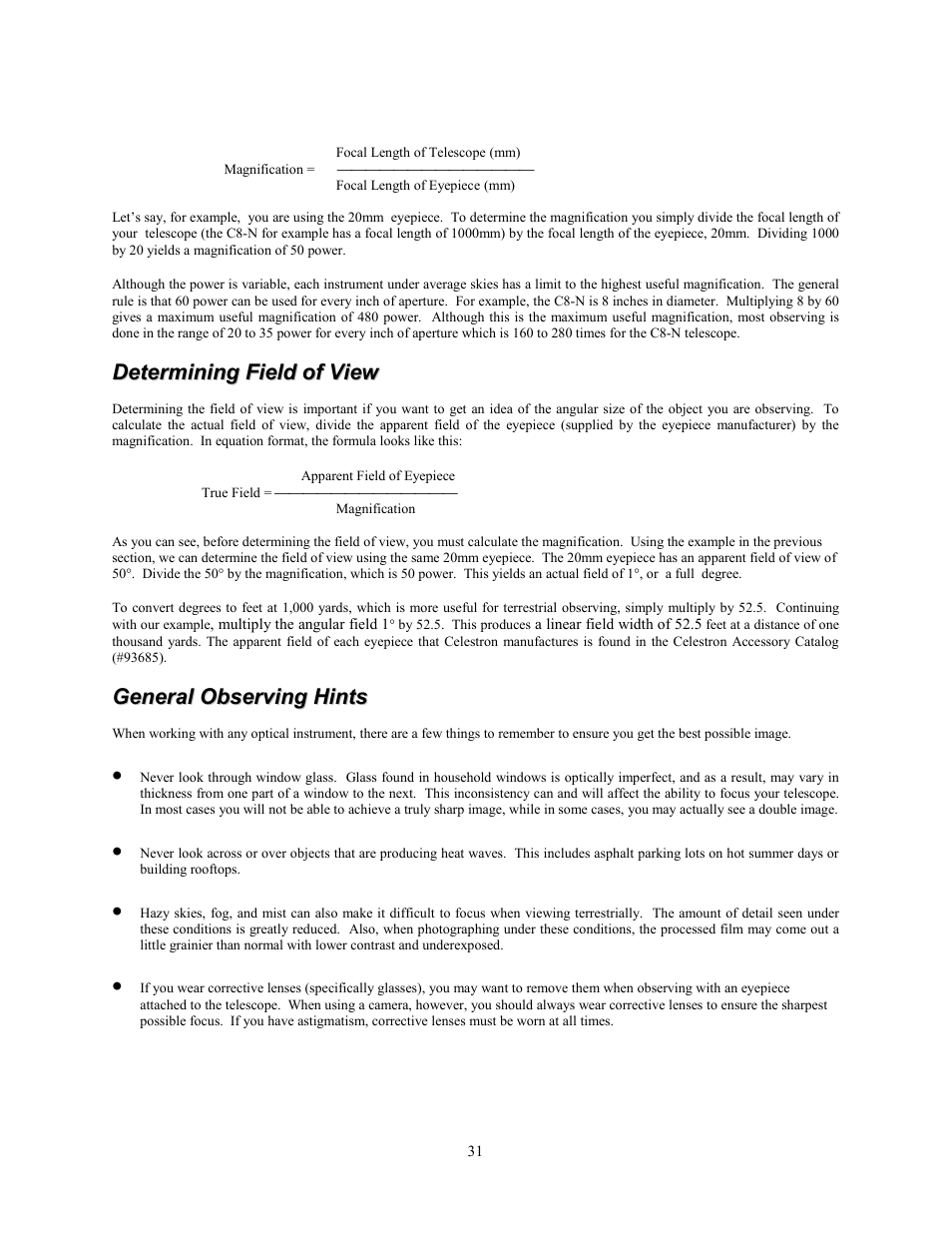 Celestron Advanced Series C8-N User Manual | Page 31 / 71
