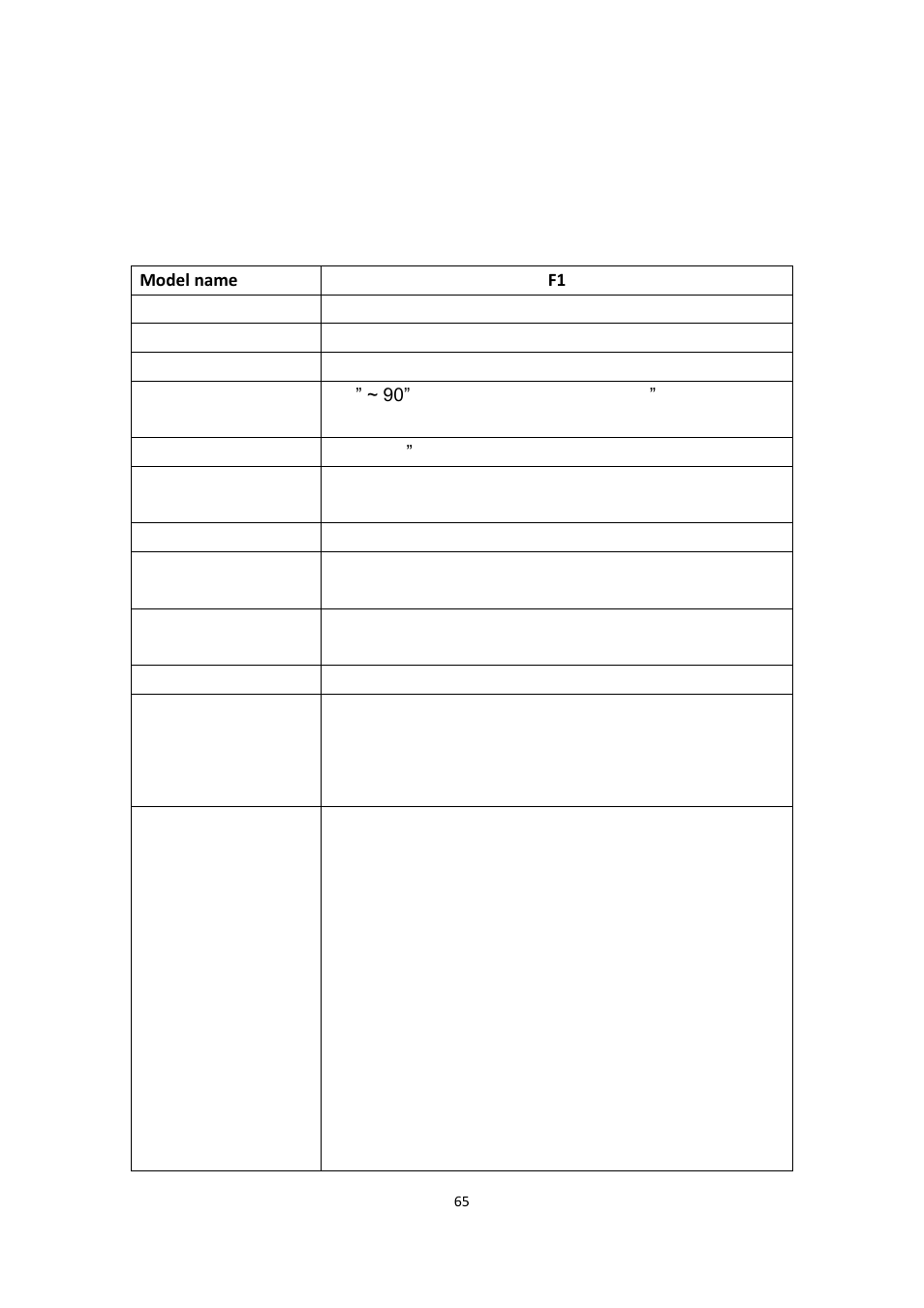 Technical reference, Eneral, Pecifications | Argox F1 User Manual | Page 65 / 81