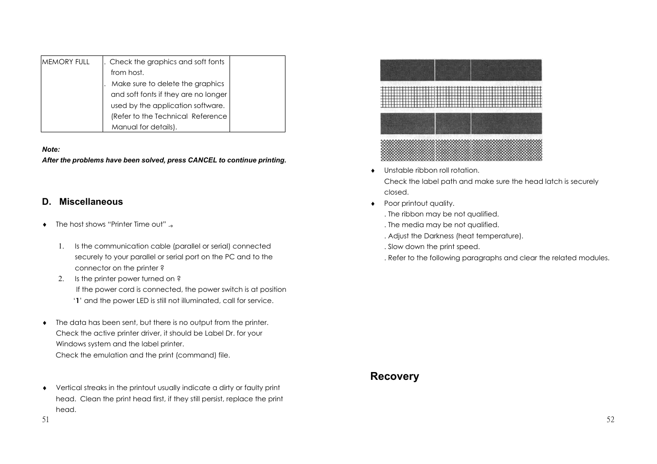 Recovery | Argox G-6000 User Manual | Page 26 / 36