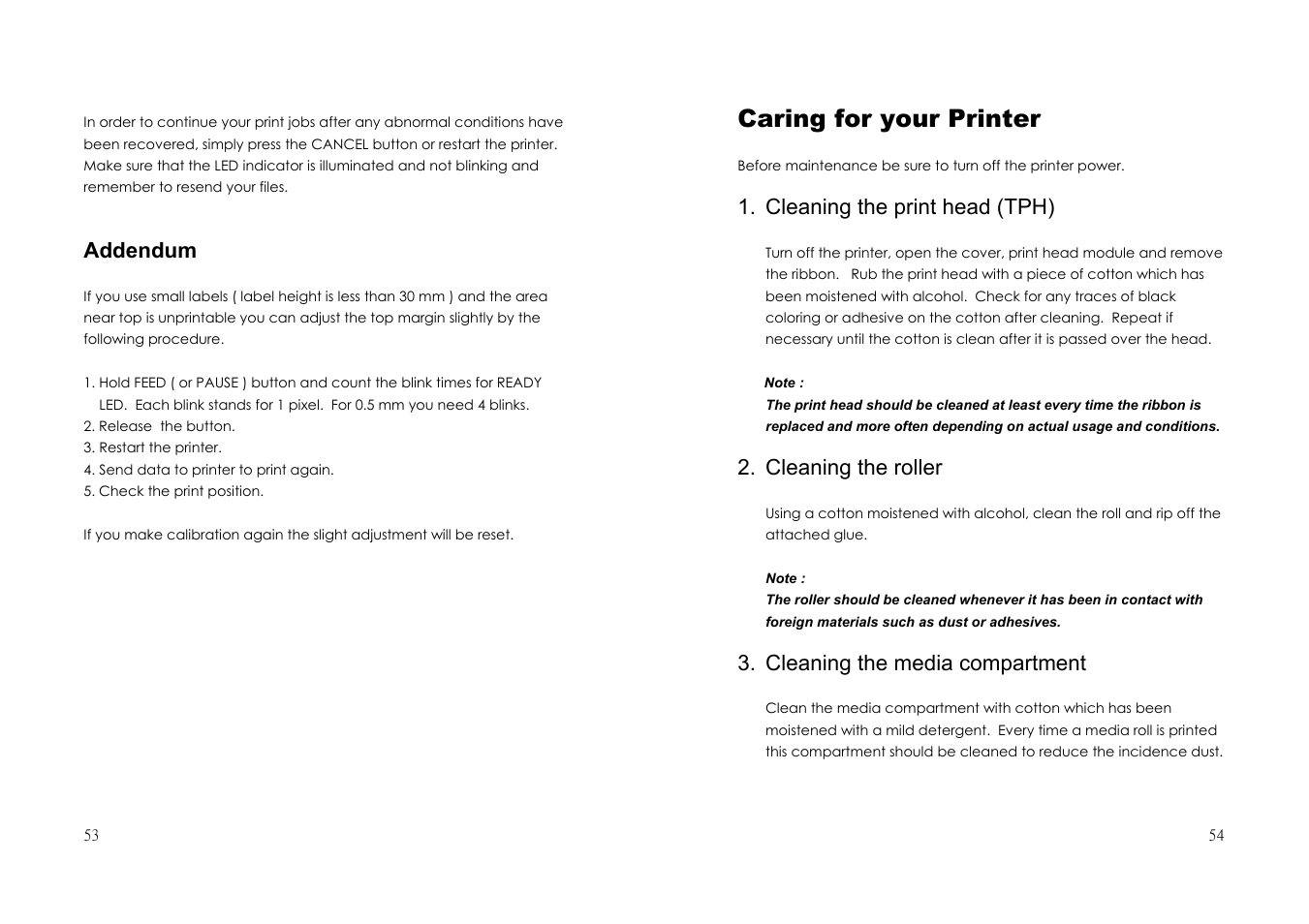 Caring for your printer | Argox G-6000 User Manual | Page 27 / 36