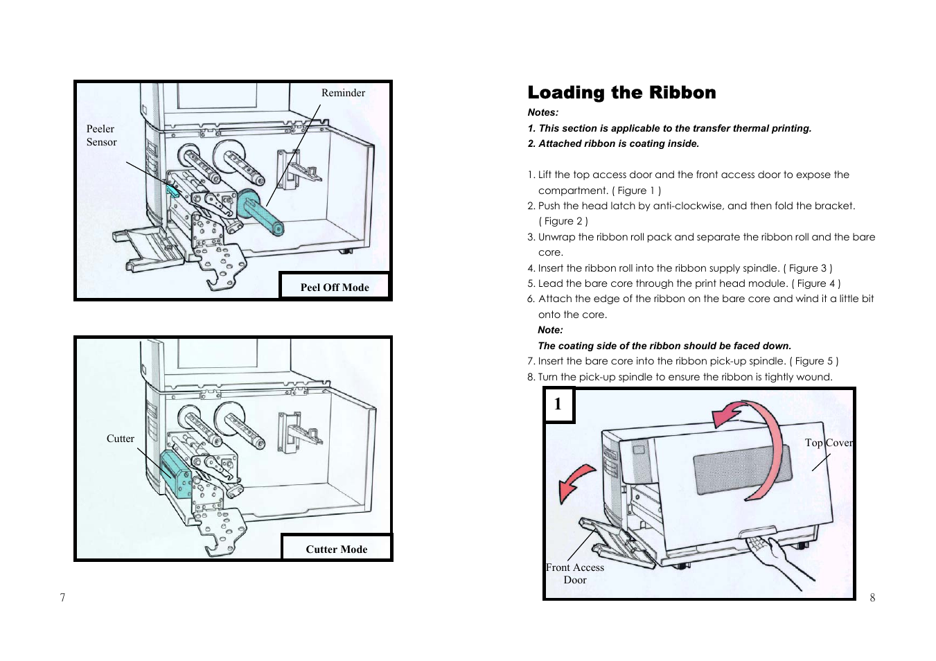 Loading the ribbon | Argox G-6000 User Manual | Page 4 / 36