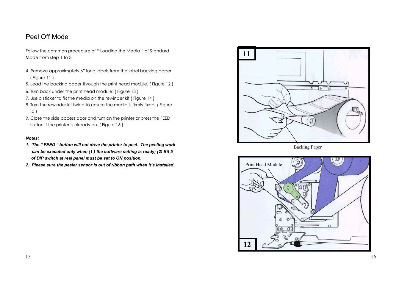 Peel off mode | Argox G-6000 User Manual | Page 8 / 36