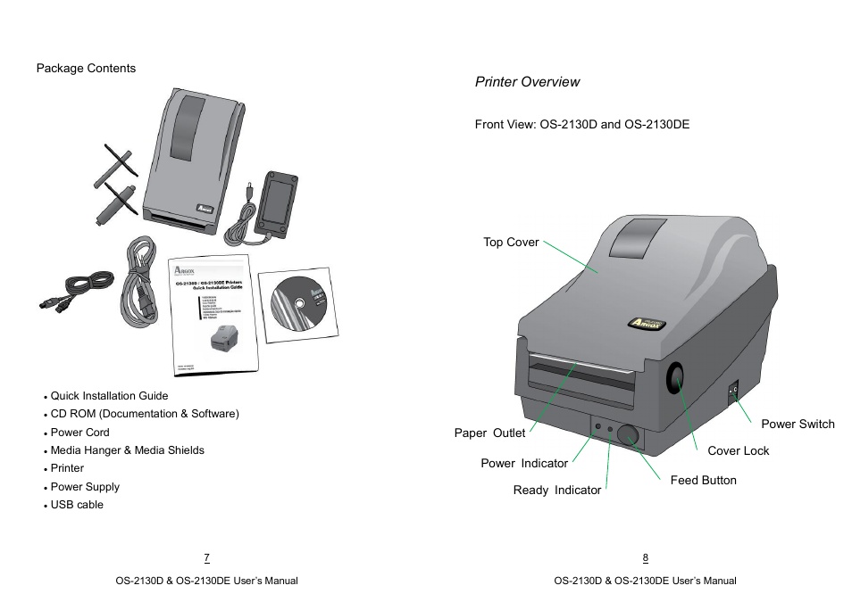 Argox OS-2130D User Manual | Page 4 / 37