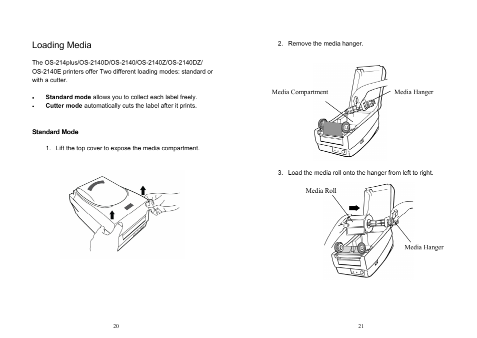 Loading media | Argox OS Series User Manual | Page 11 / 43