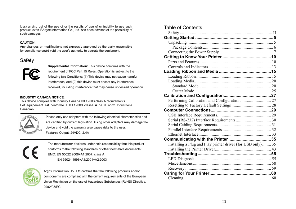 Argox OS Series User Manual | Page 2 / 43