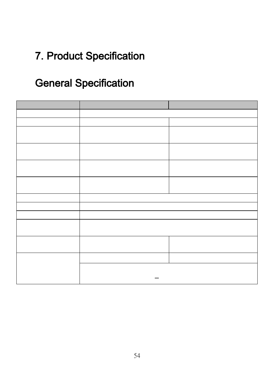 Product specification, General specification | Argox R Series User Manual | Page 54 / 72