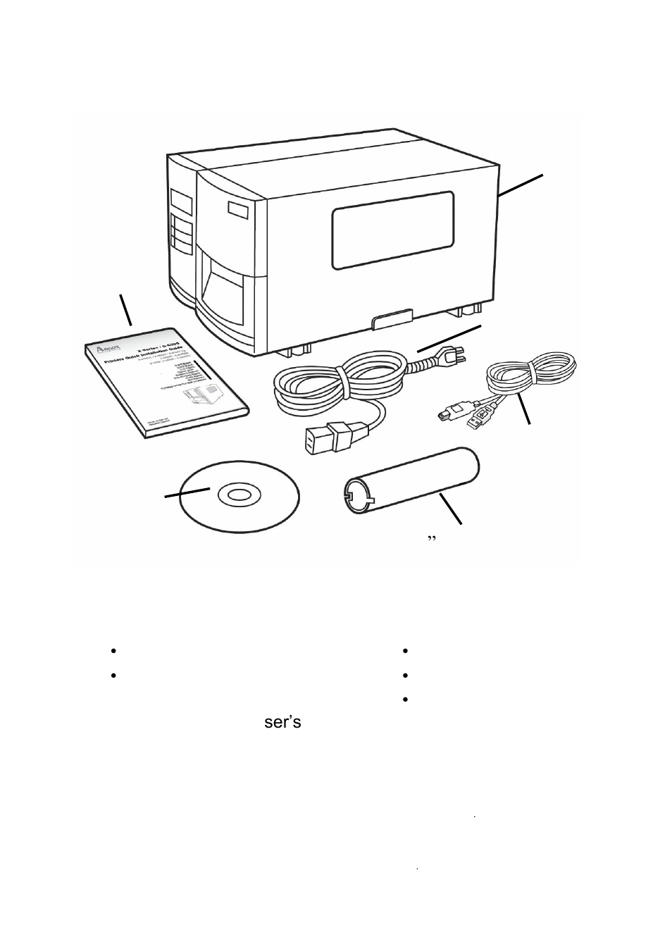 Package contents | Argox X Series User Manual | Page 7 / 126