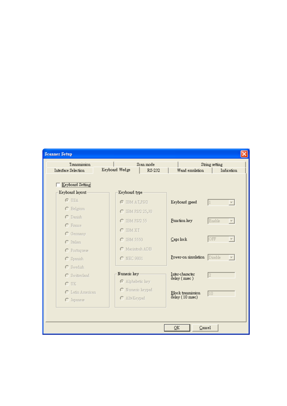 Rs-232 settings | Argox AR-3000 Scan Utility User Manual | Page 5 / 37