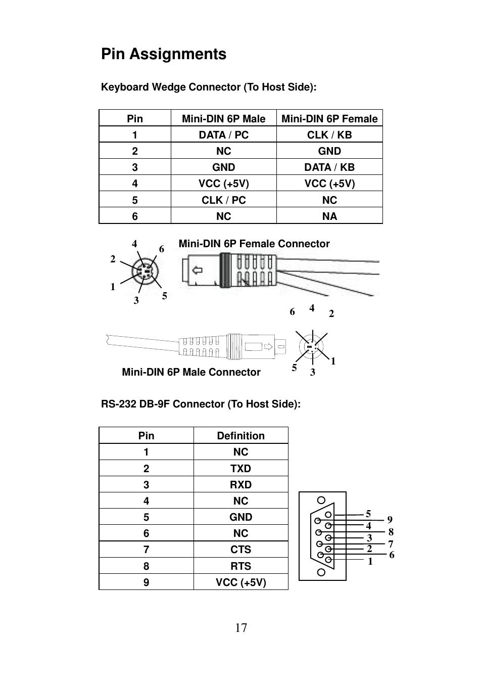 Pin assignments | Argox AS-8000 User Manual | Page 22 / 99