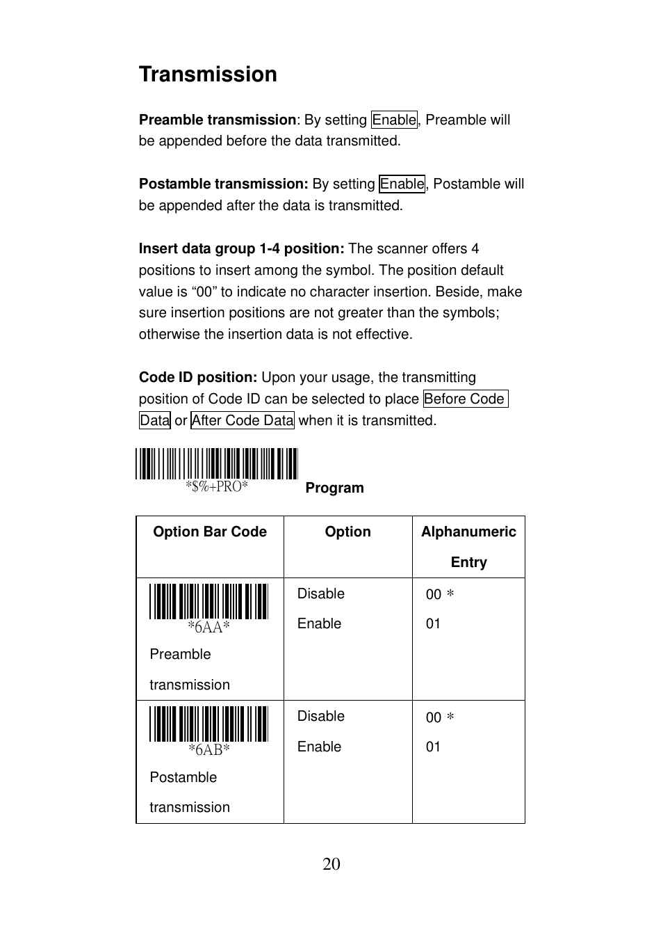 Transmission | Argox AS-8000 User Manual | Page 25 / 99