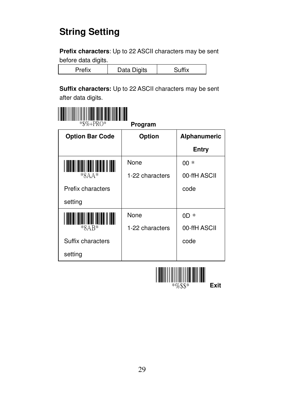 String setting | Argox AS-8000 User Manual | Page 34 / 99