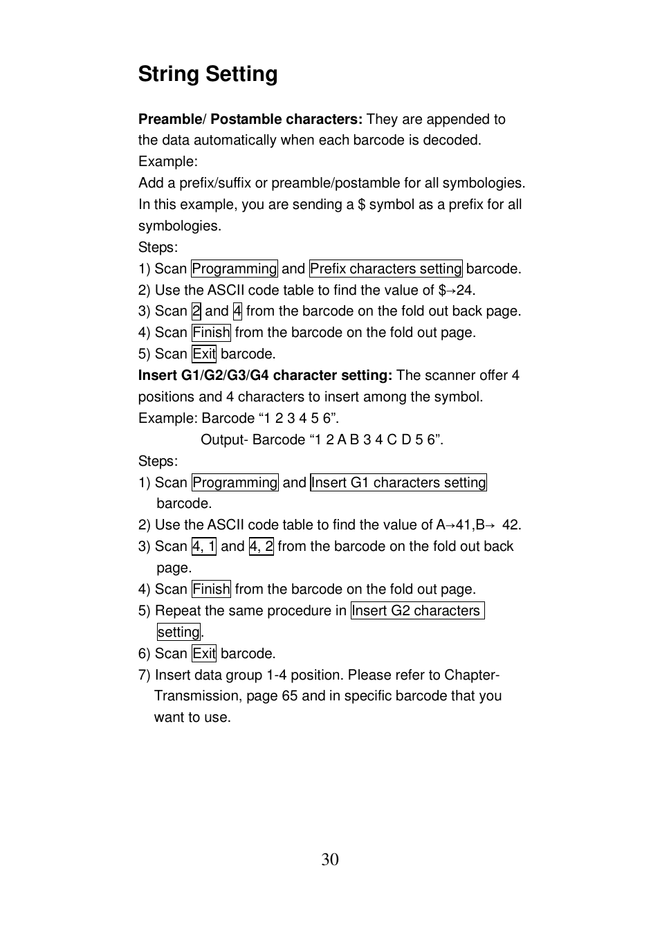 String setting | Argox AS-8000 User Manual | Page 35 / 99