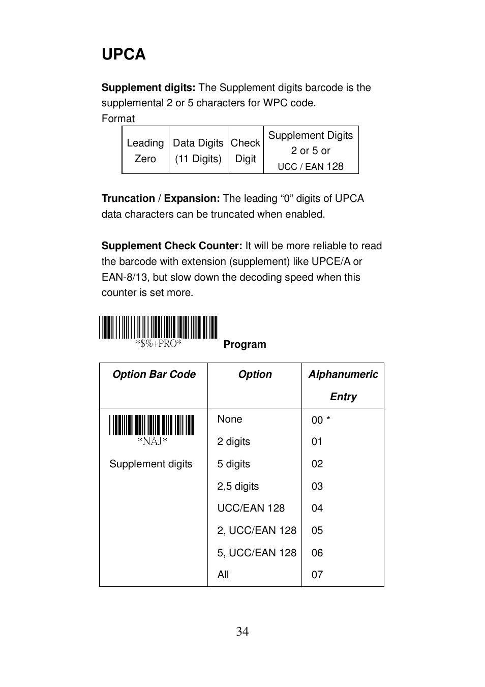 Upca | Argox AS-8000 User Manual | Page 39 / 99