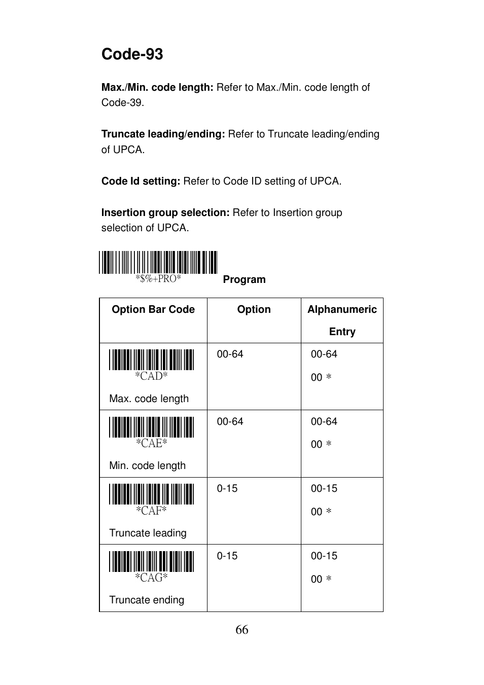 Code-93 | Argox AS-8000 User Manual | Page 71 / 99