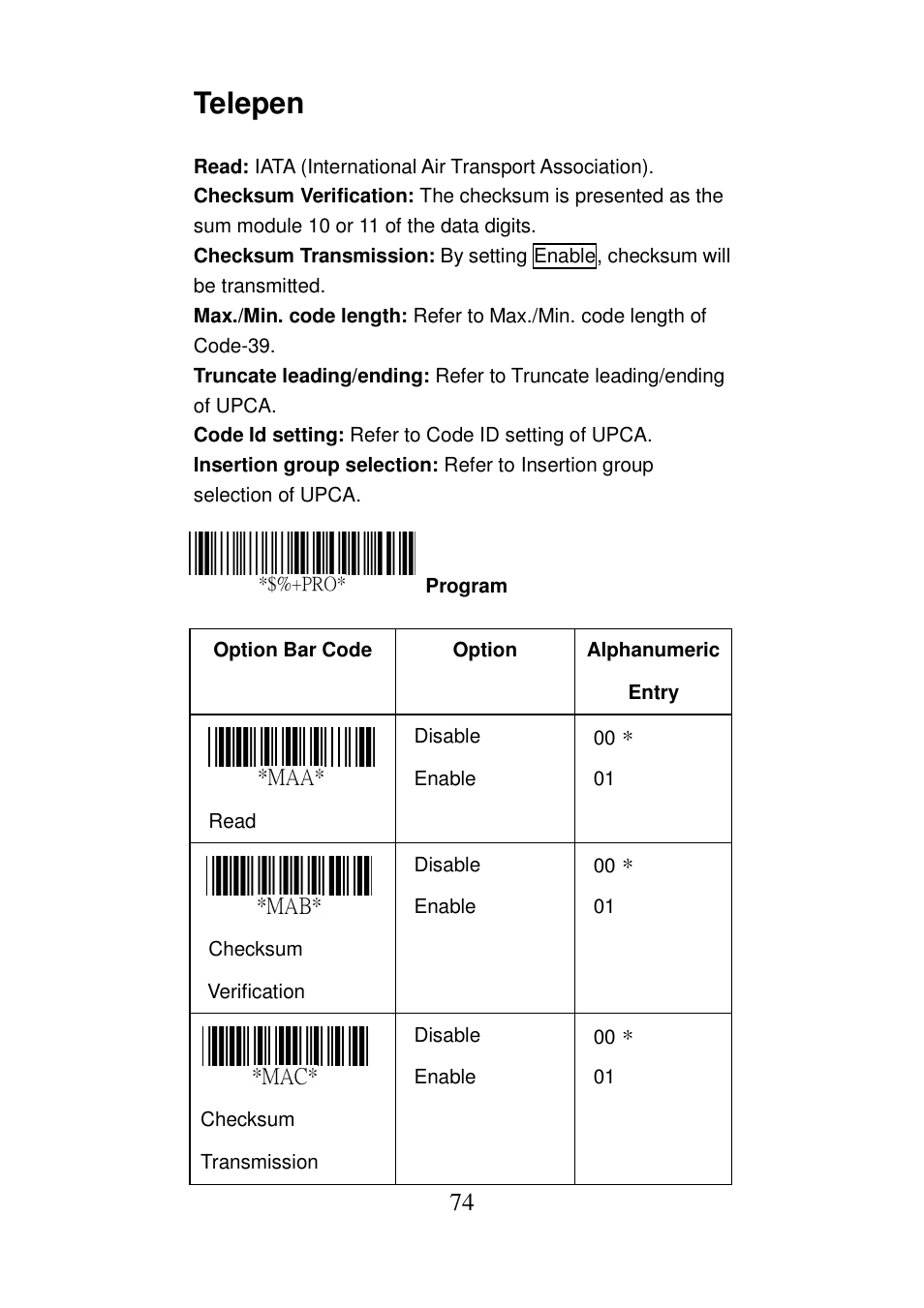 Telepen | Argox AS-8000 User Manual | Page 79 / 99