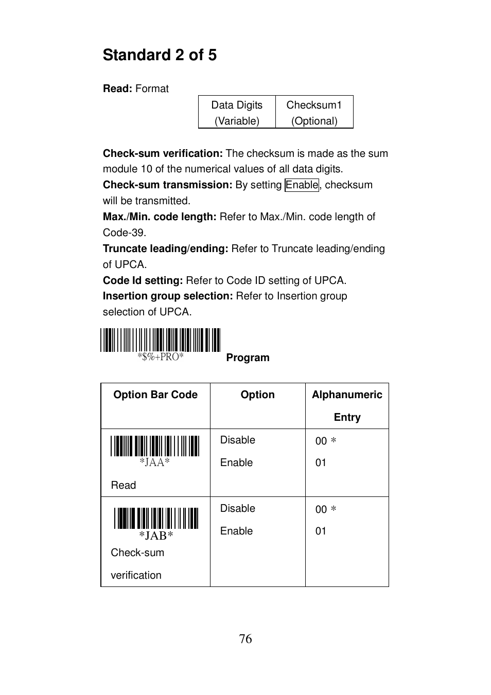 Standard 2 of 5 | Argox AS-8000 User Manual | Page 81 / 99