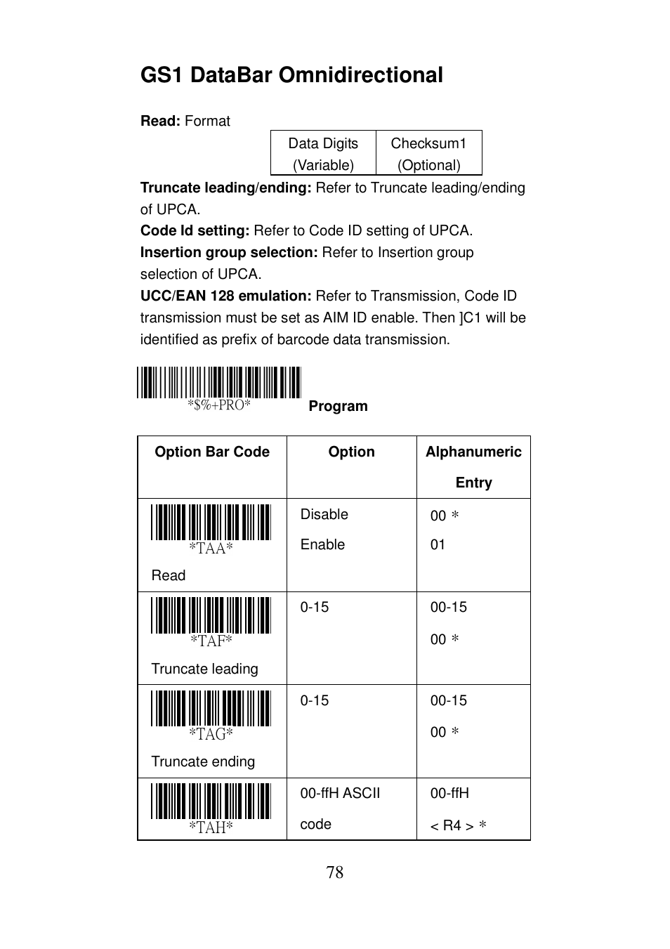 Gs1 databar omnidirectional | Argox AS-8000 User Manual | Page 83 / 99