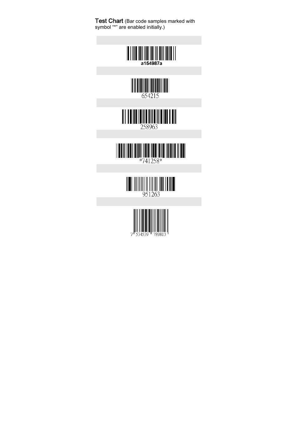 Test chart | Argox AS-8020CL User Manual | Page 139 / 145