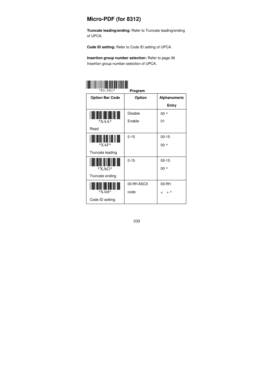 Micro-pdf (for 8312) | Argox AS Series User Manual | Page 105 / 123