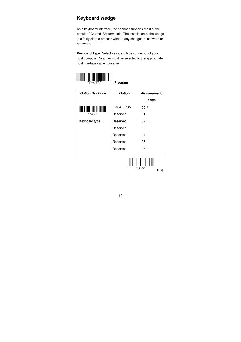 Keyboard wedge | Argox AS Series User Manual | Page 18 / 123