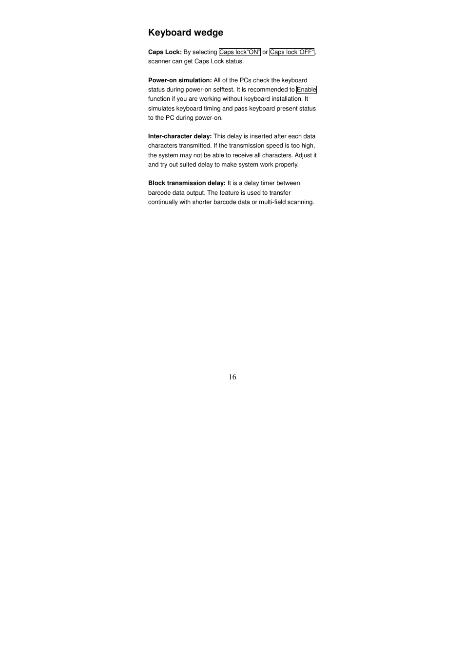 Keyboard wedge | Argox AS Series User Manual | Page 21 / 123
