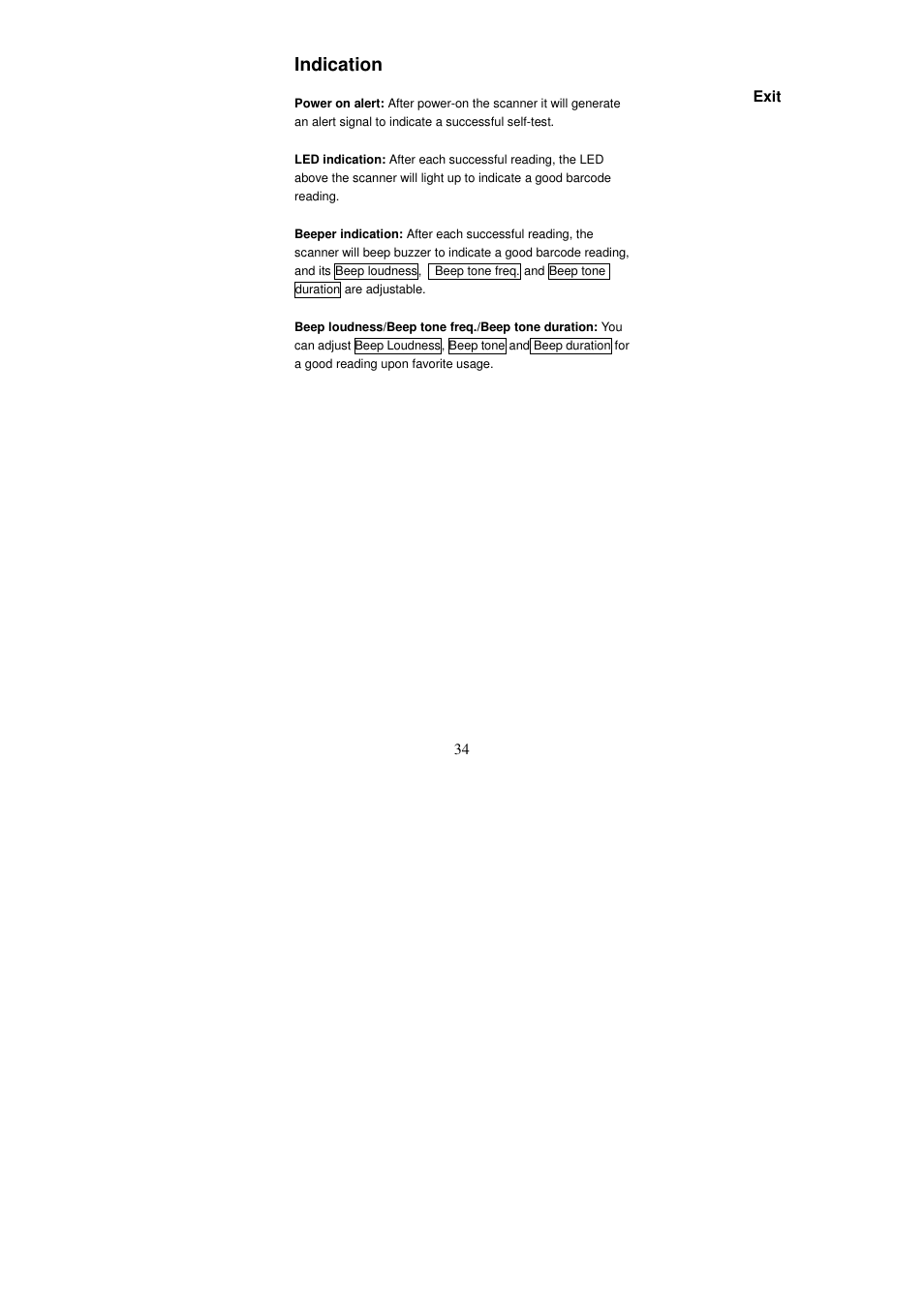 Indication | Argox AS Series User Manual | Page 39 / 123