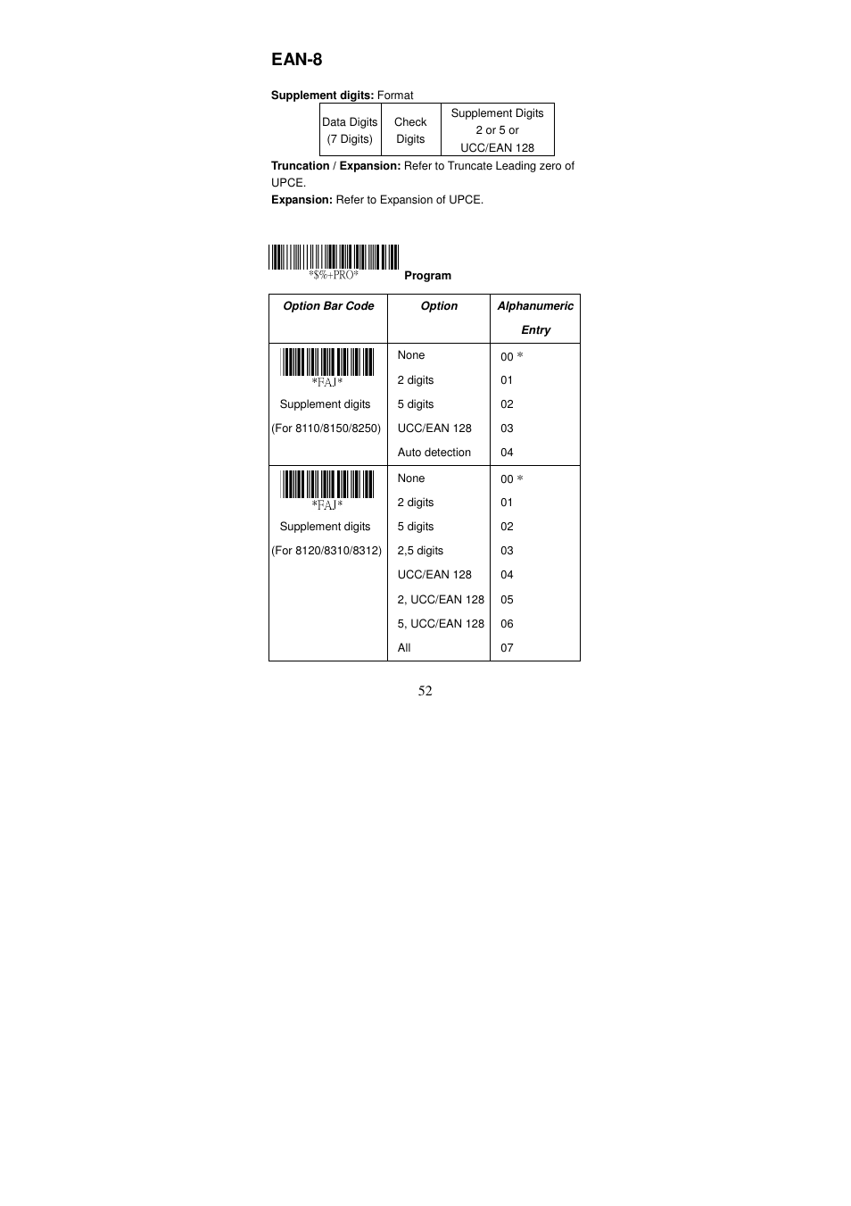 Ean-8 | Argox AS Series User Manual | Page 57 / 123