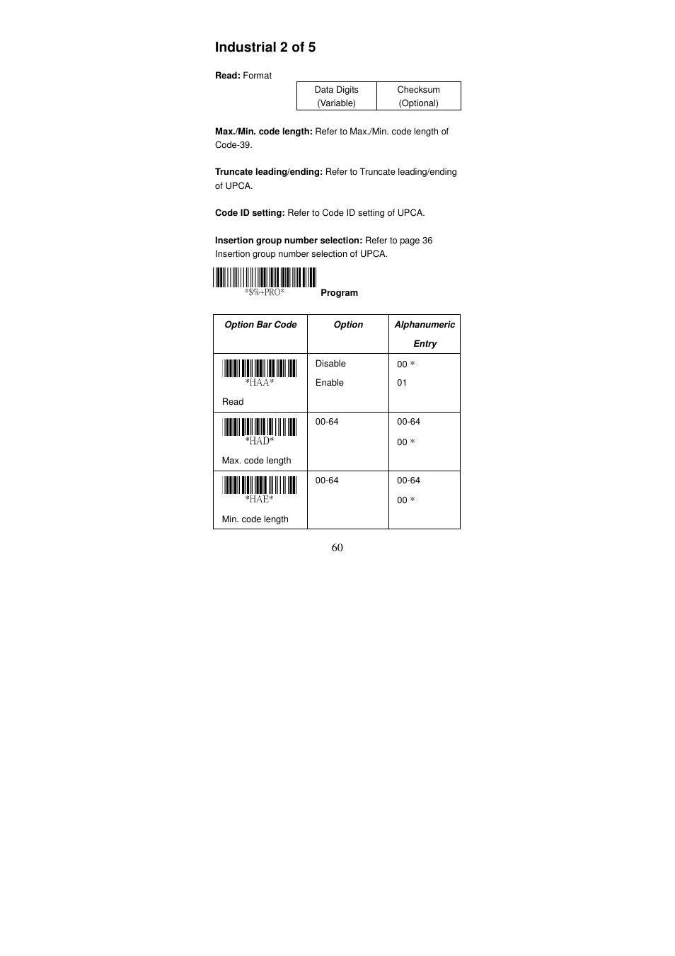 Industrial 2 of 5 | Argox AS Series User Manual | Page 65 / 123
