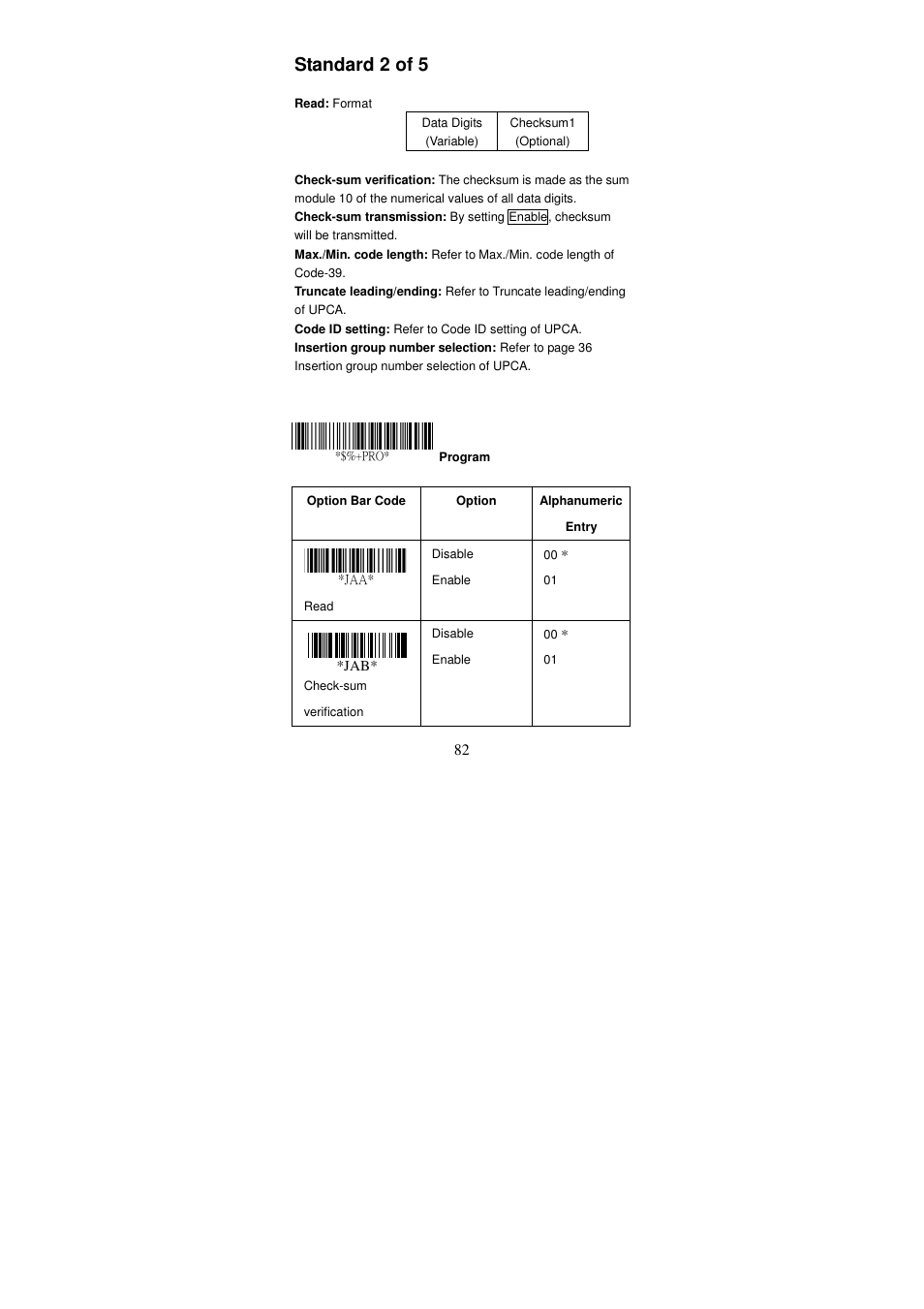 Standard 2 of 5 | Argox AS Series User Manual | Page 87 / 123