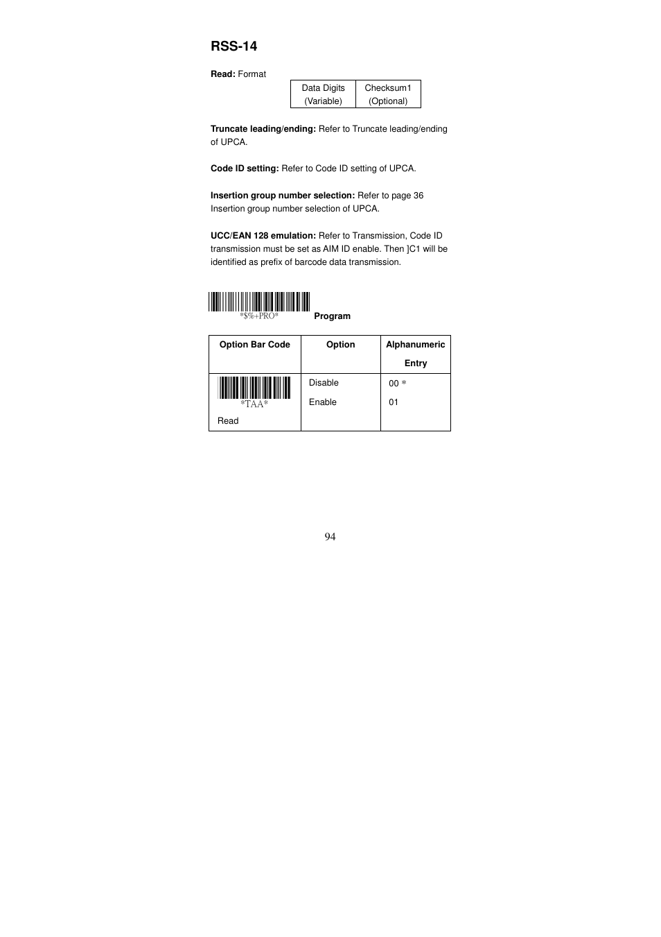 Rss-14 | Argox AS Series User Manual | Page 99 / 123